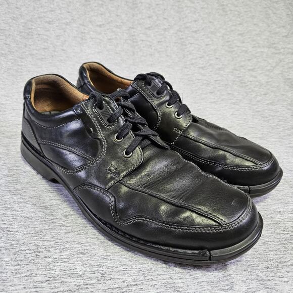 ECCO Mens Fusion Dress Sneaker Lace-Up Shoes Leather Black Comfort EU 47 US 13 - Picture 1 of 16
